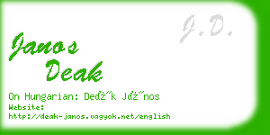 janos deak business card